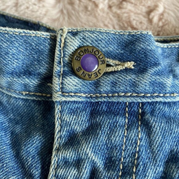 VTG BONJOUR Womens 12 Blue Mom Jeans Riveted Tag 80s Pants High Rise - Picture 10 of 14